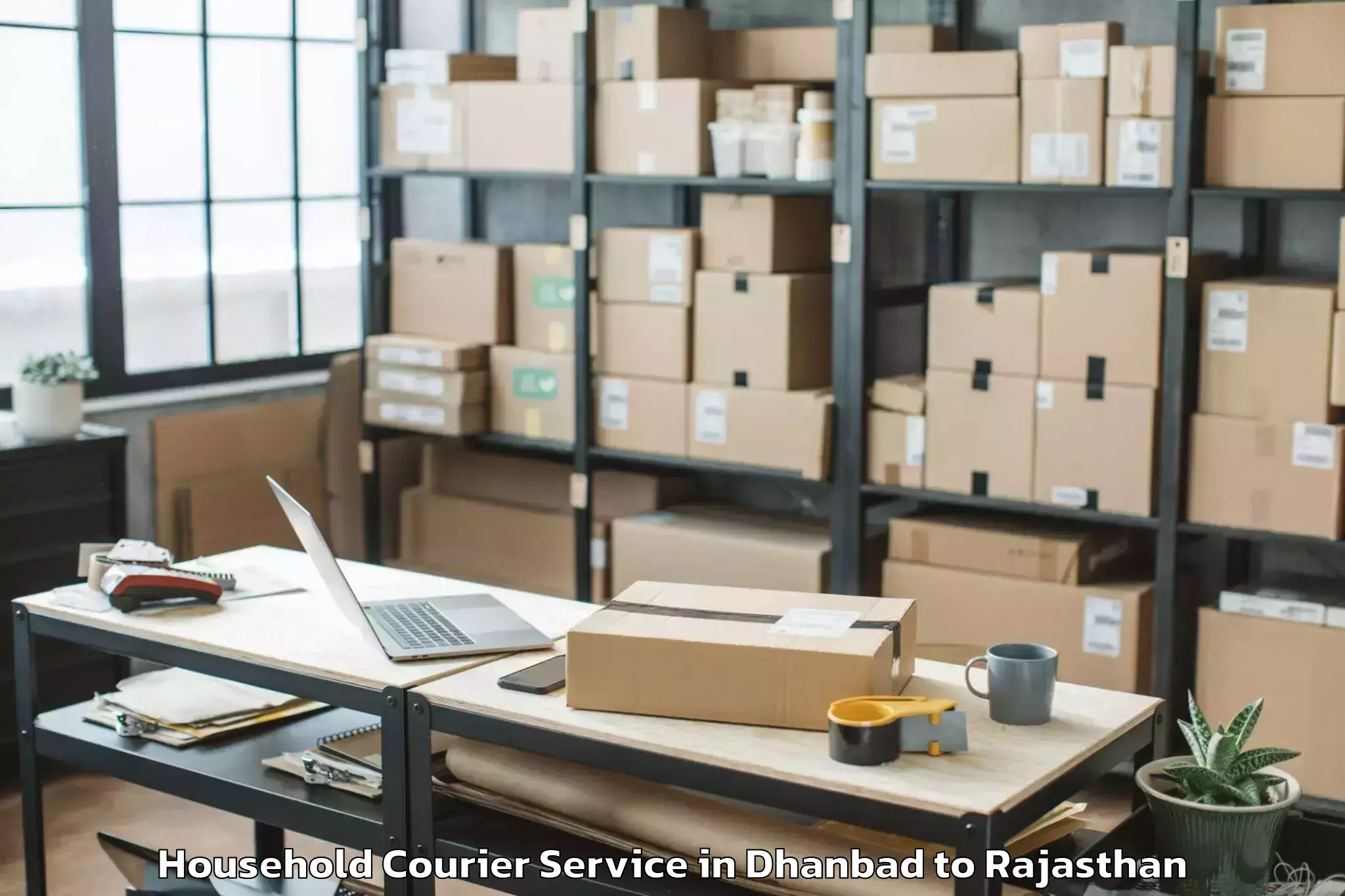 Top Dhanbad to Bari Dholpur Household Courier Available